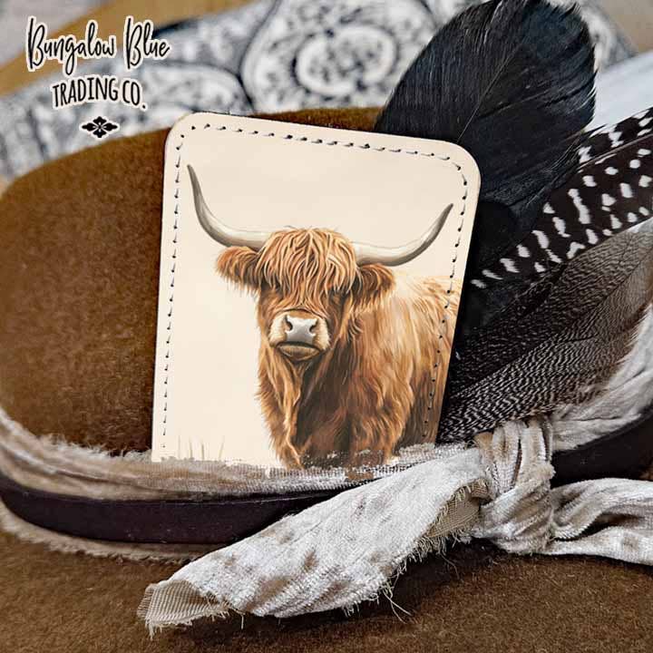 Highland Cow Cowboy Hat Card - Hat Bar Accessory