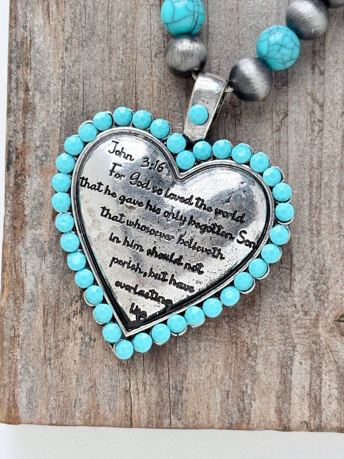 Bible Verse Heart Necklace