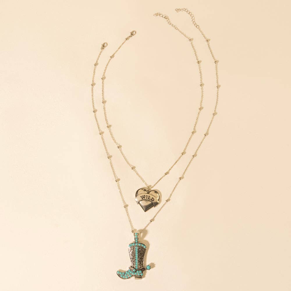MYRA Wild Star Stomping Necklace in Desert Turquoise