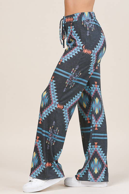 AZTEC PRINT RELAXED PANTS