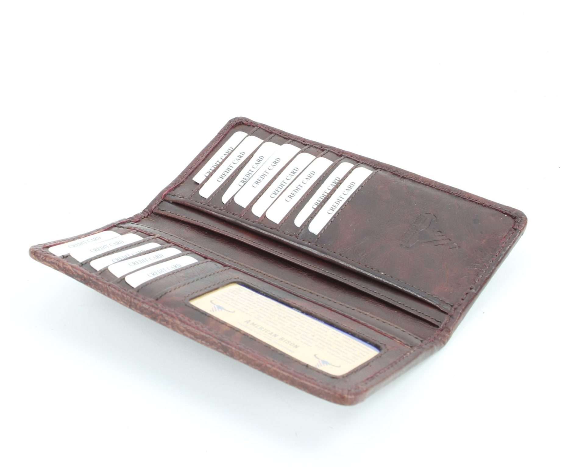 Tooled leather floral filigree Western rodeo wallet