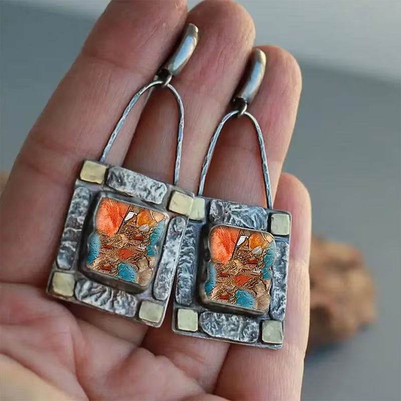 Stone Print Earrings