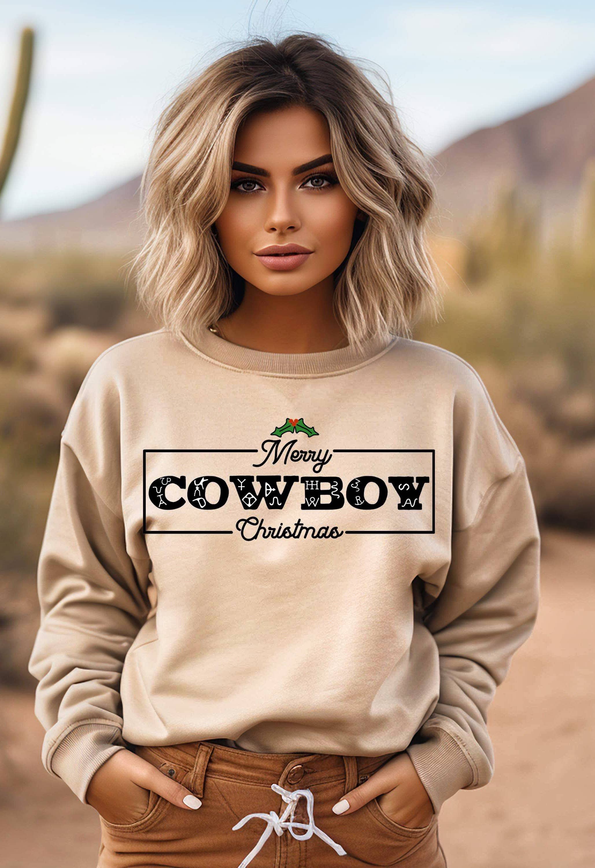 Merry Cowboy Christmas Sweatshirt