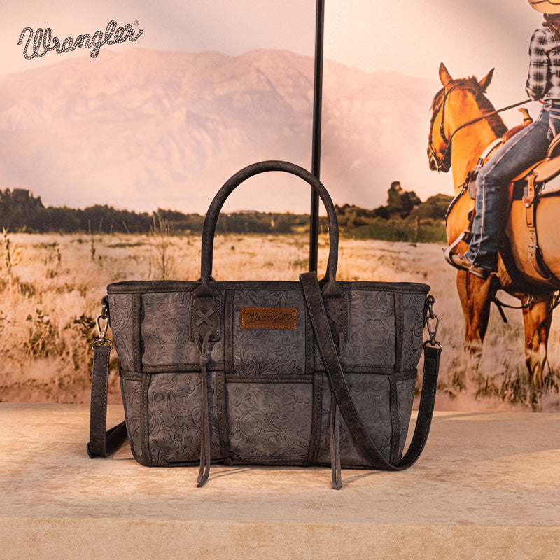 Wrangler Tooled Grid Crossbody Bag
