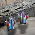 Serape Cactus Earrings