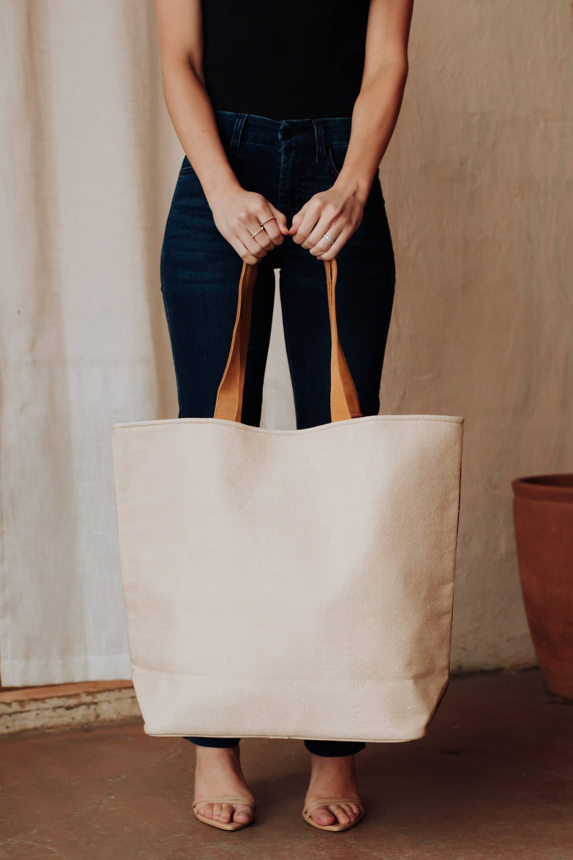 Pink Cactus Landscape Tote