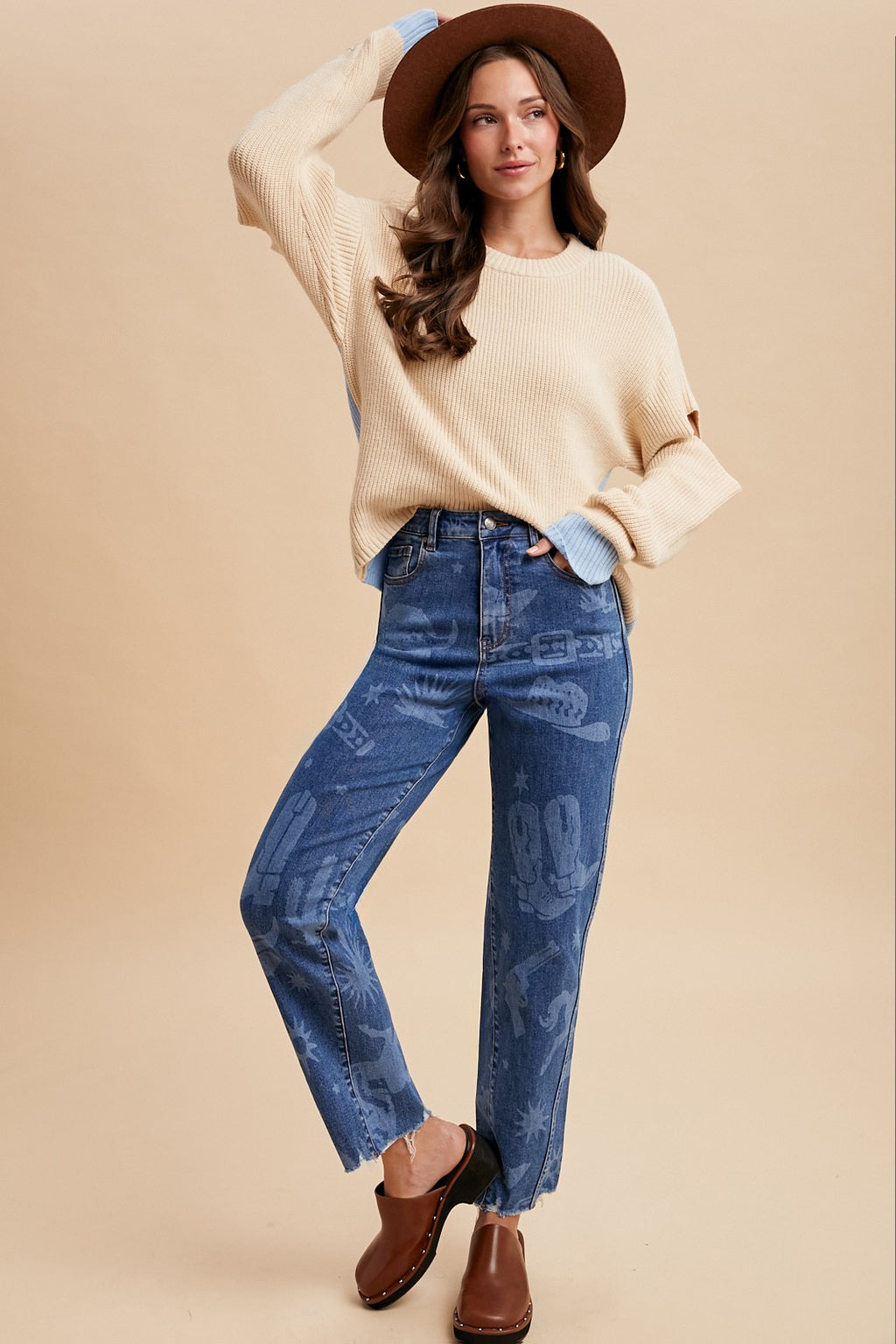 Western Baggy Straight Leg Jeans