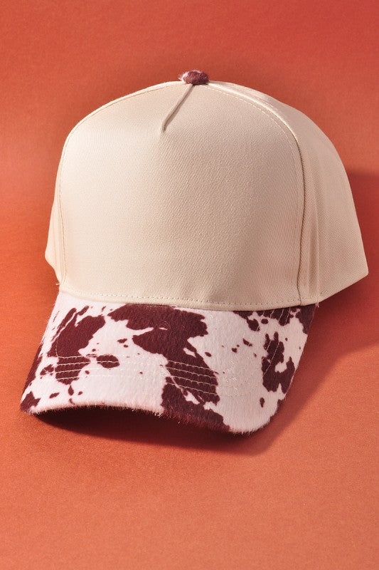Cow Print Baseball Cap