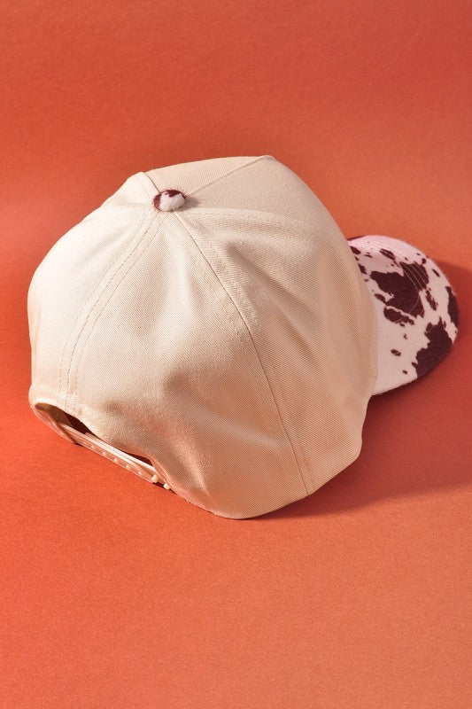 Cow Print Baseball Cap