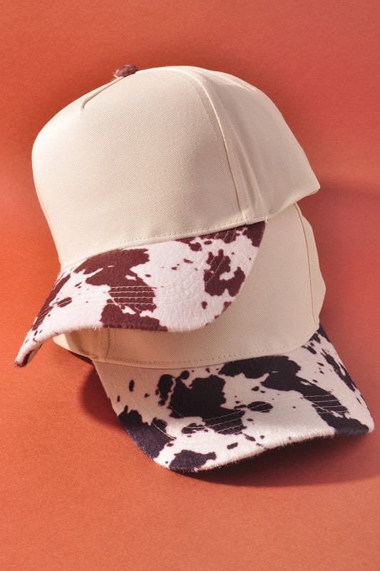 Cow Print Baseball Cap
