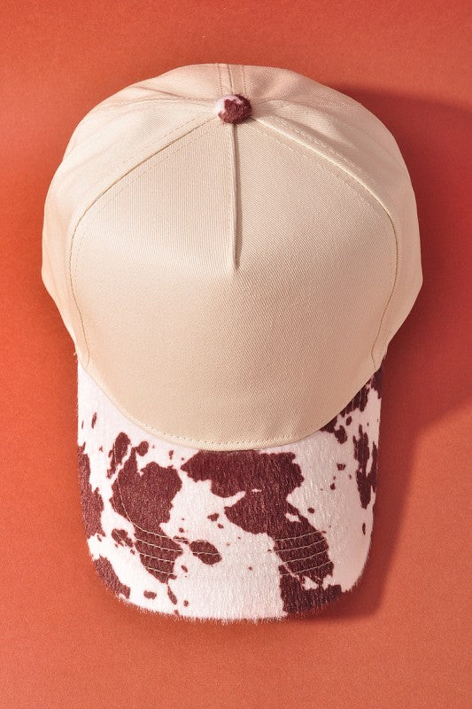 Cow Print Baseball Cap