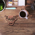 Highland Wooden Coaster Set of 4