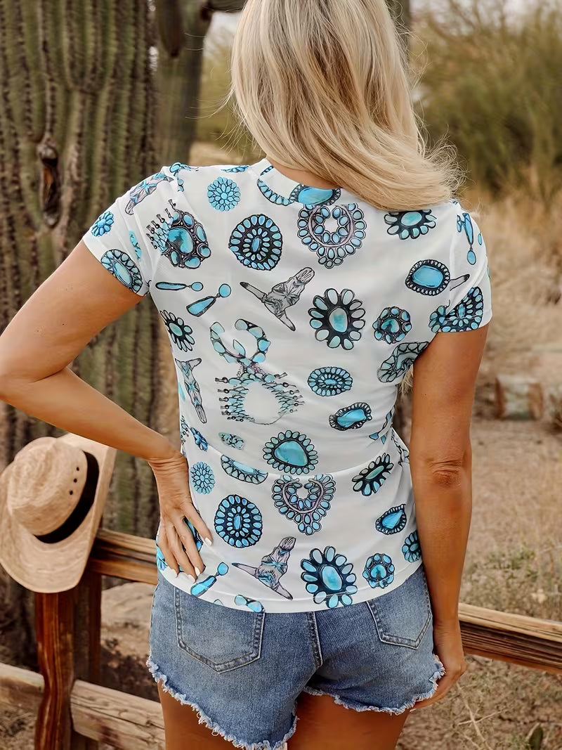 All Thngs Turquoise Mesh Top