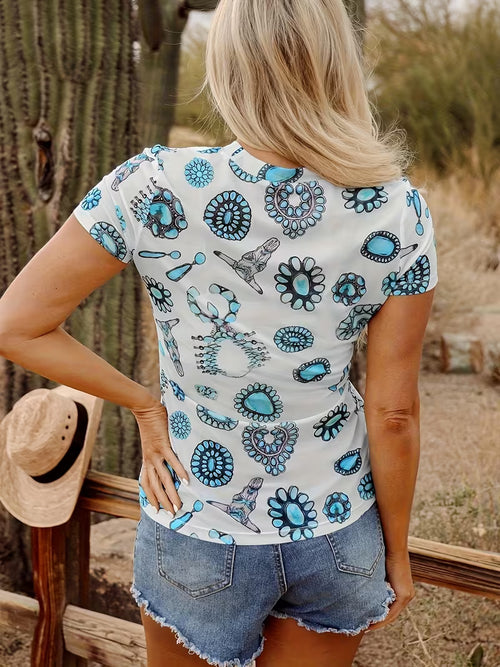 All Thngs Turquoise Mesh Top