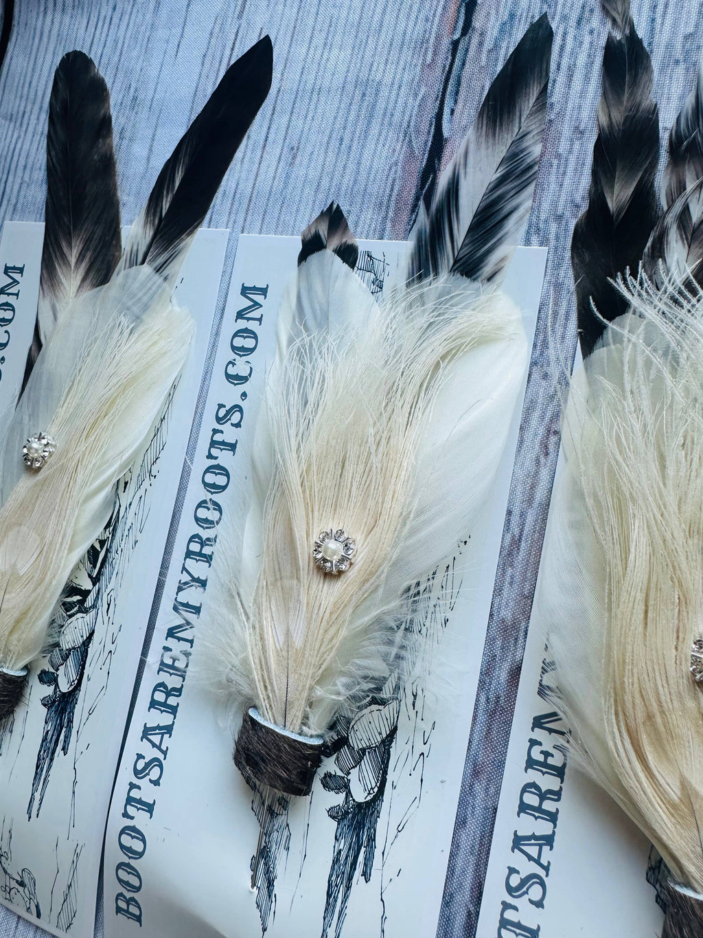 Mixed Feather Hat Pins