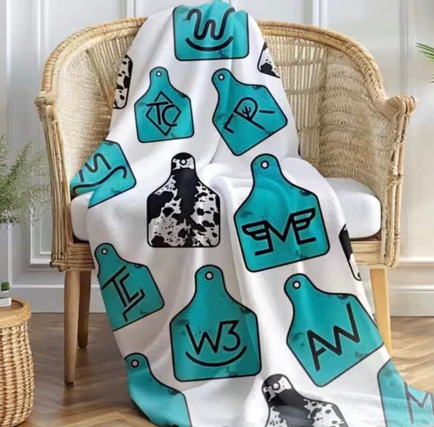 Cow Tag Blanket