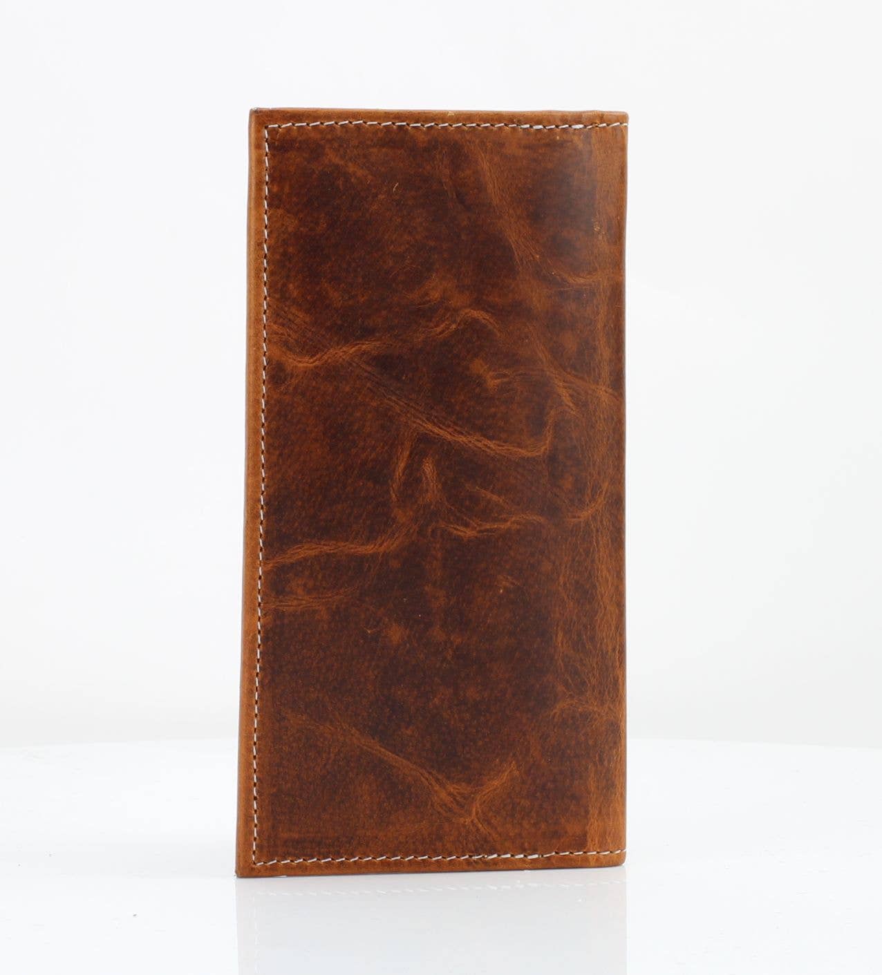 Oil Pull Up Tooled Side Buffalo Nickel Rodeo Wallet ABW027