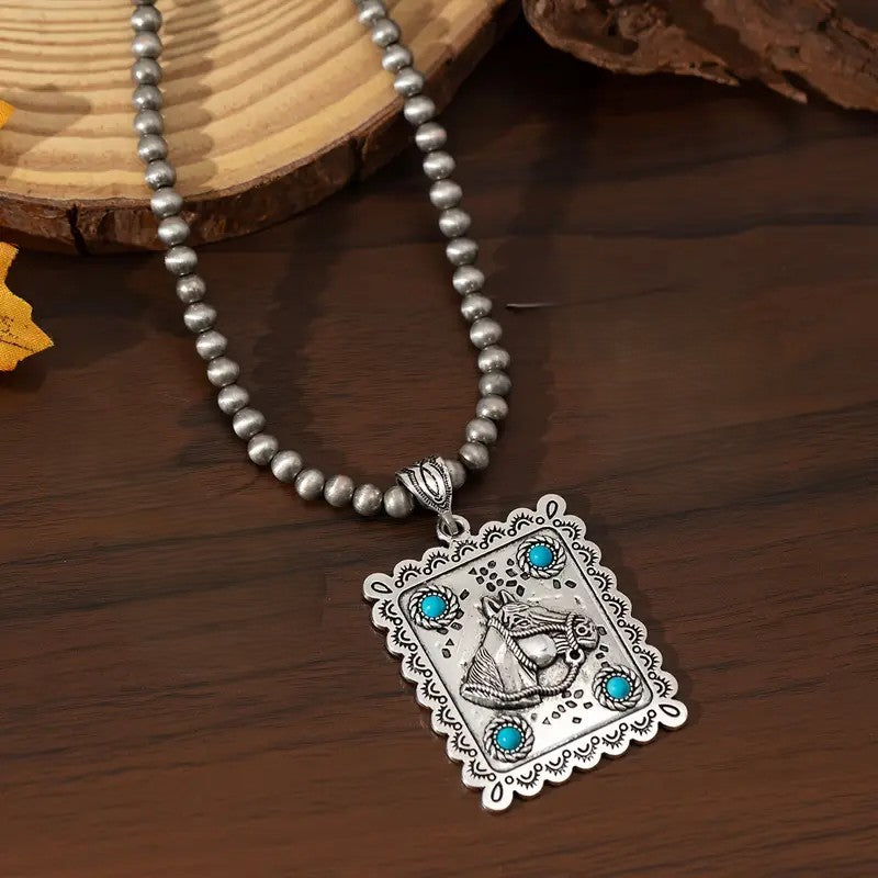Horse Head Pendant Necklace