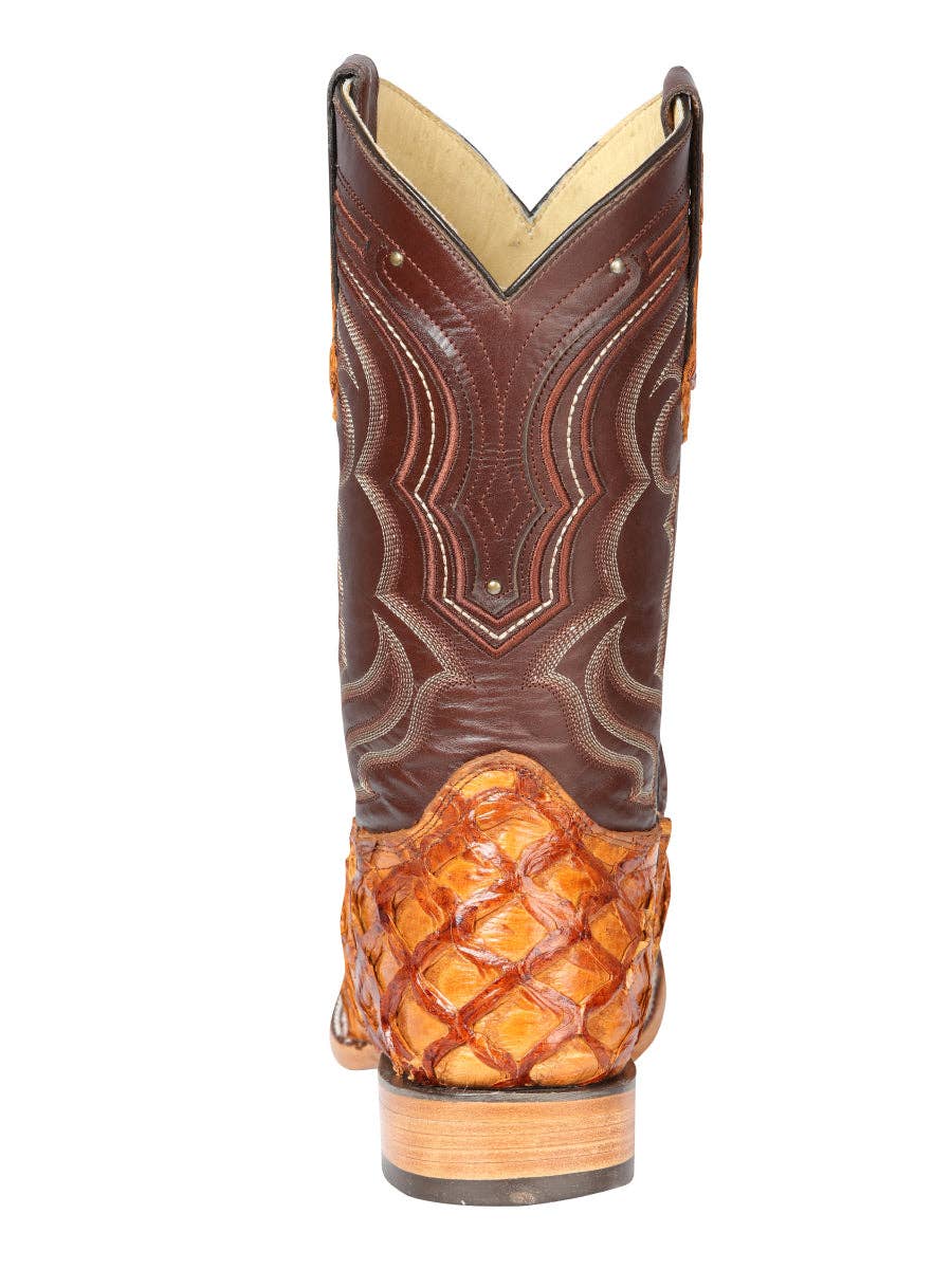 Exotic Monster Fish Rodeo Boots - Honey
