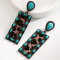 Leopard Stone Earrings