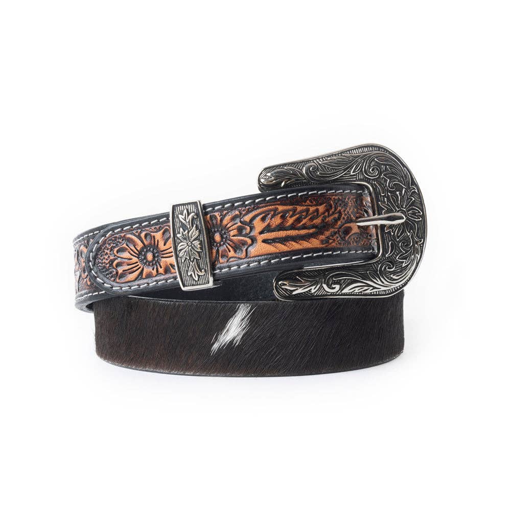MYRA Jenson Hill Kid's Belt In Black & White