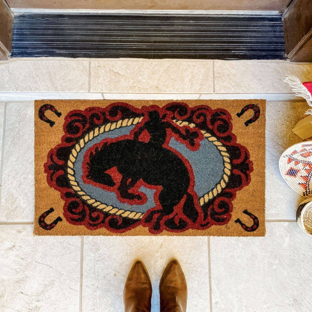 Outdoor Coir Door Mat-Buckin'