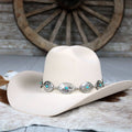 Silver Turquoise Concho Hat Band