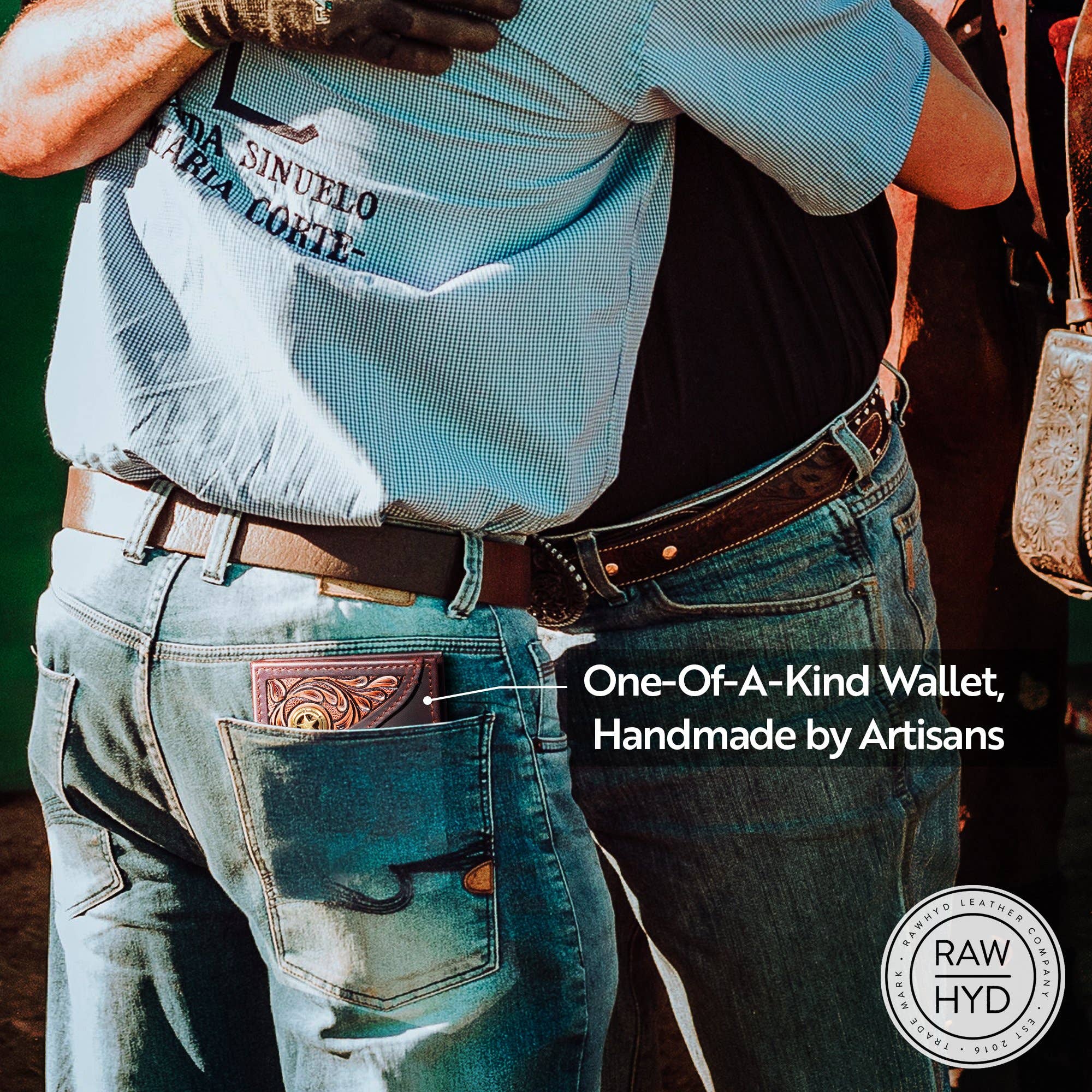 Tooled Leather & Concho Wallet