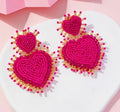 Heart Beaded Earrings