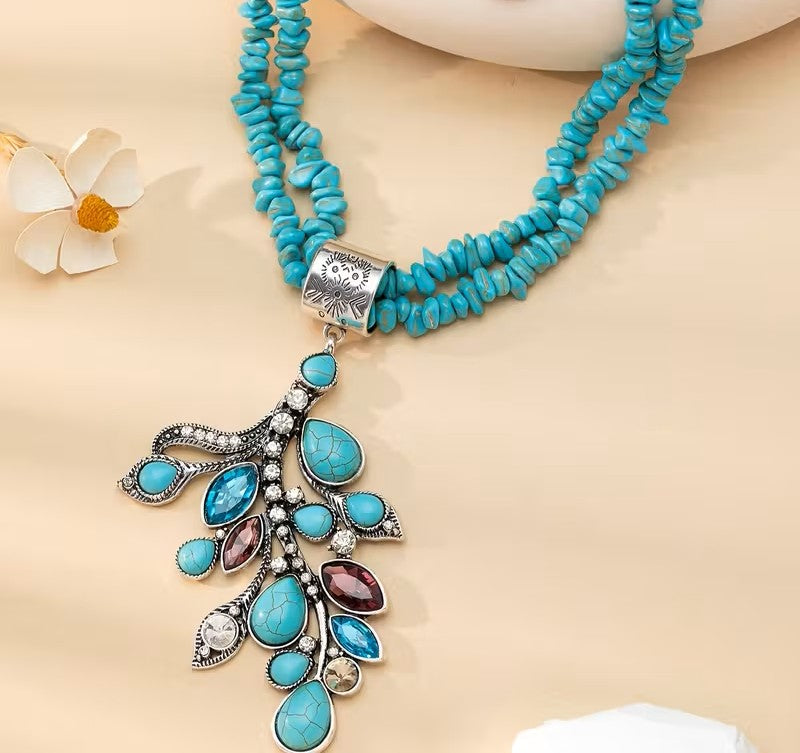 Peacock Stone Necklace