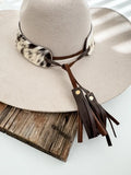 1” COWHIDE HAT BAND Leather Hat Band leather ties