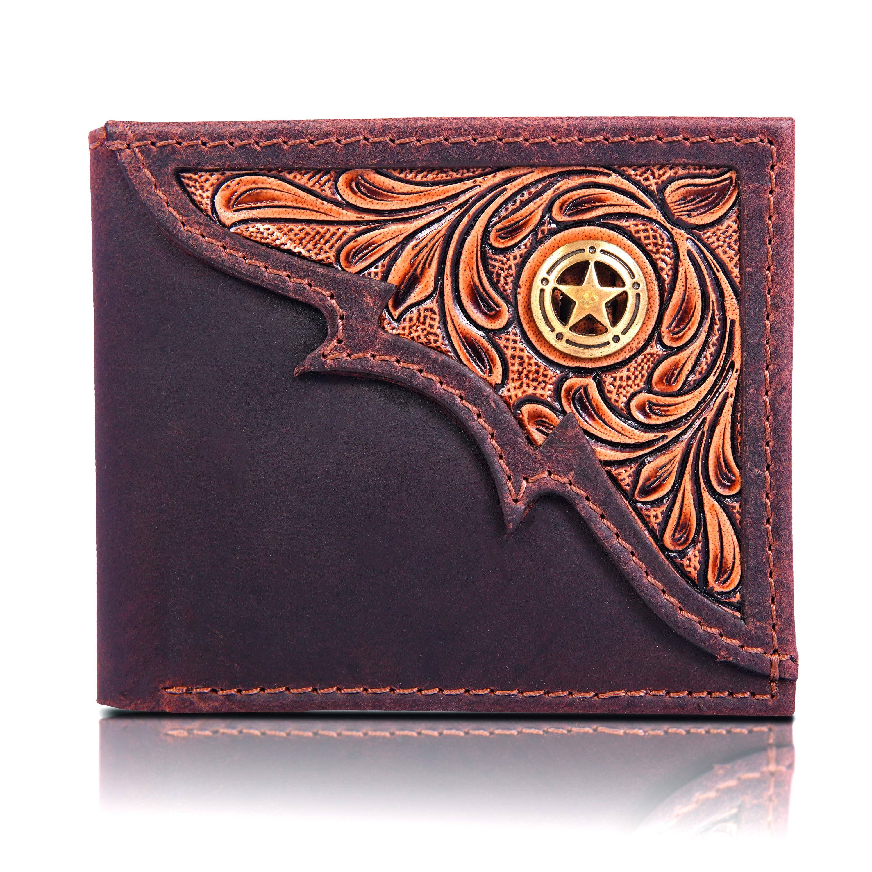 Tooled Leather & Concho Wallet