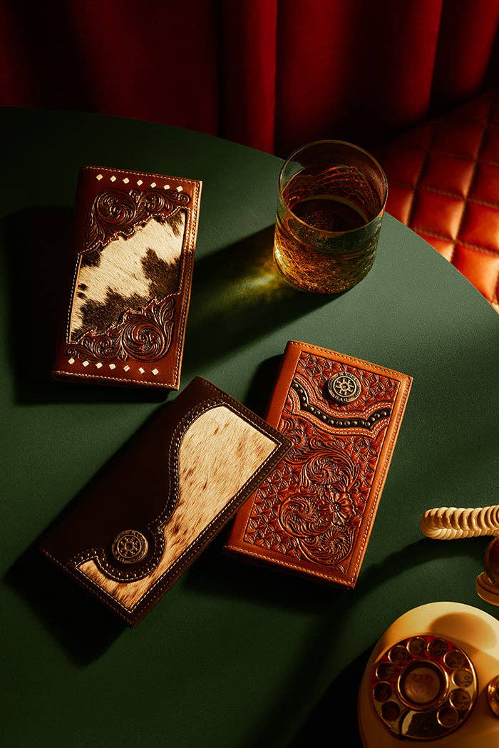 MYRA Hand Tooled Leather Wallet