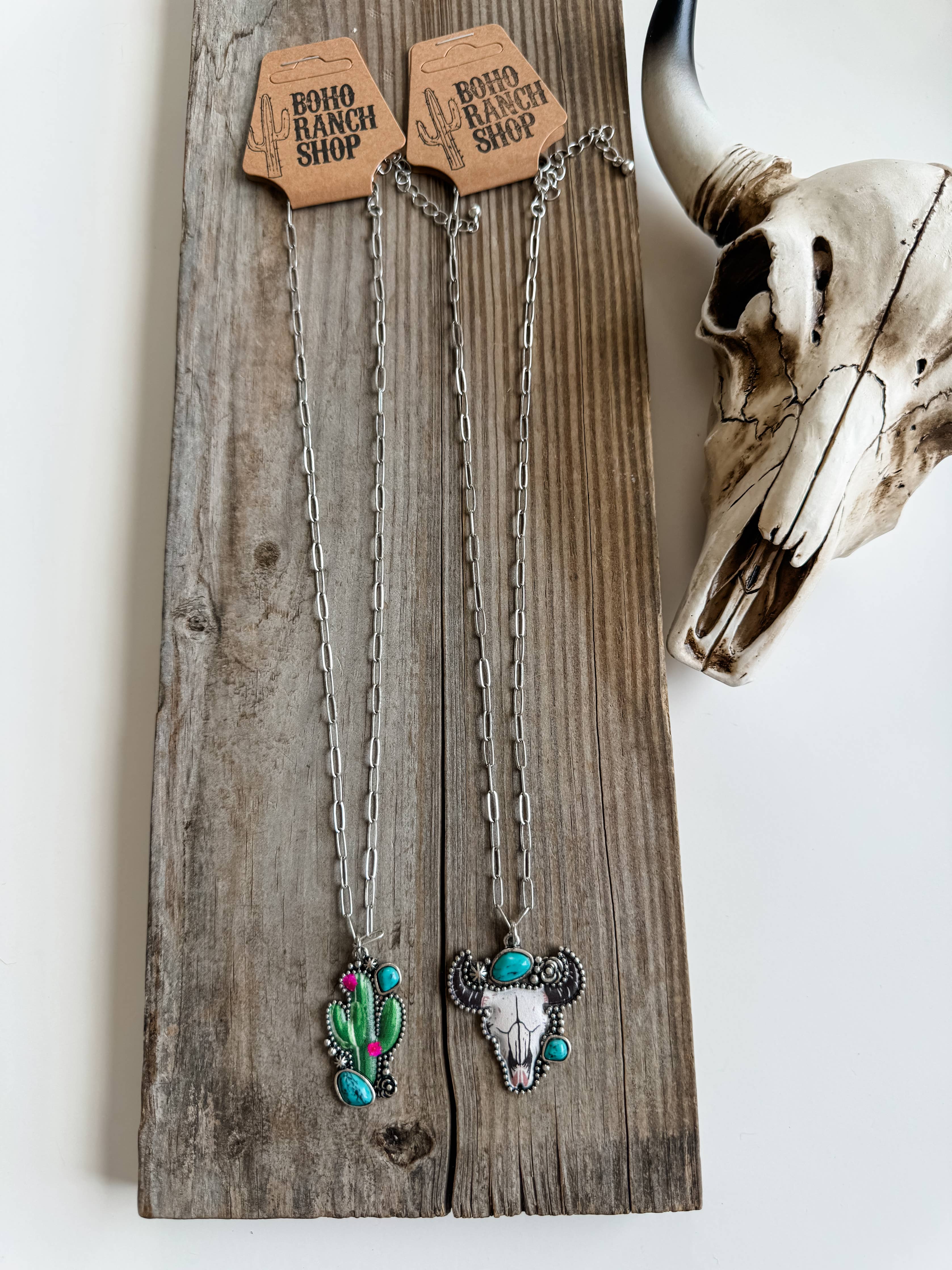 Western Pendant Necklace - Cactus | Steer 
