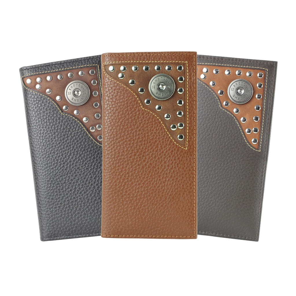 Western Stud Rodeo Wallet with Bullet Slice Concho