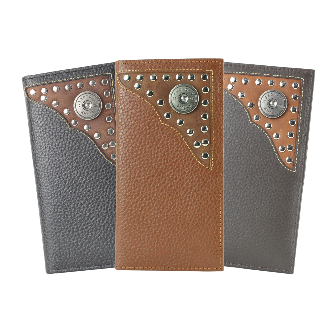 Western Stud Rodeo Wallet with Bullet Slice Concho