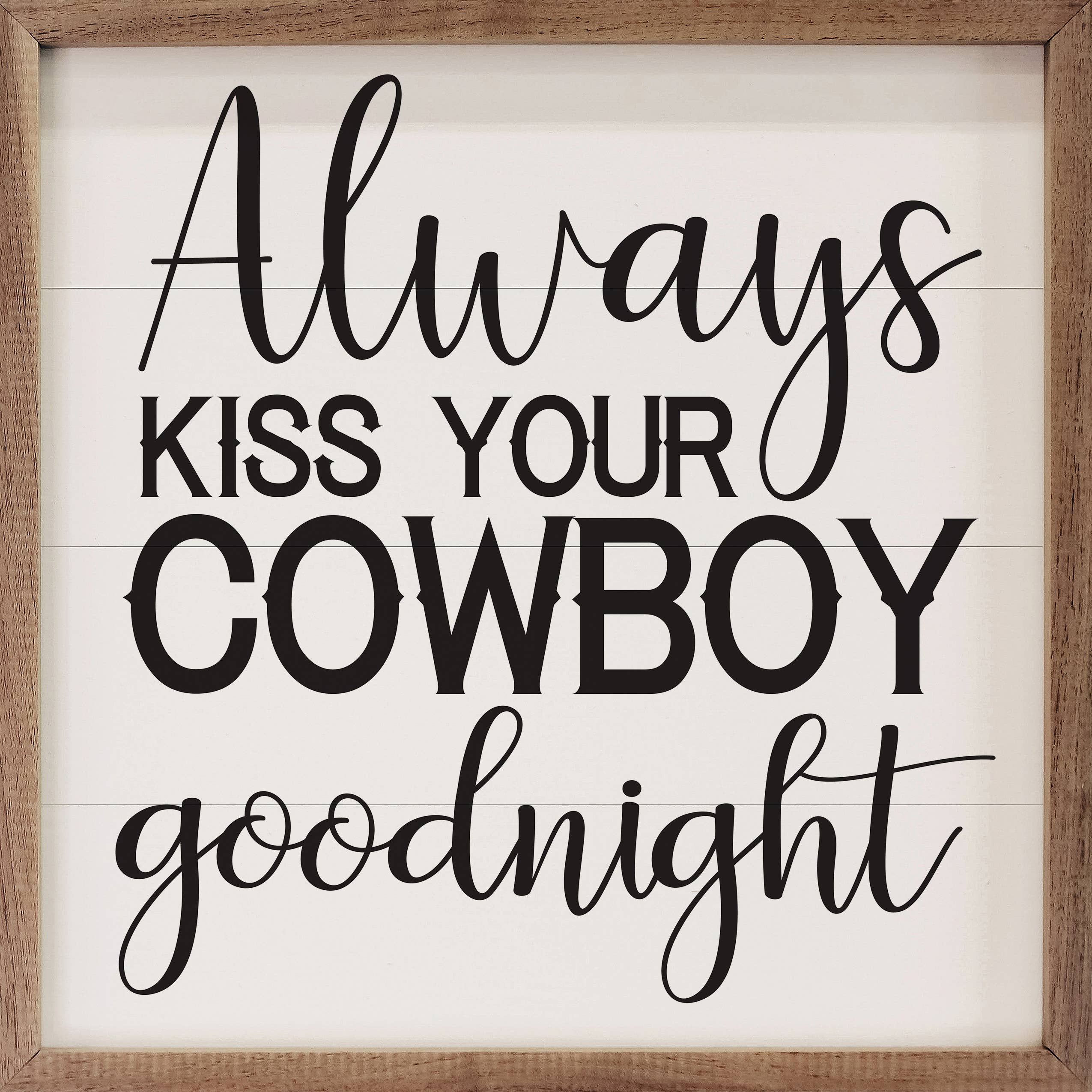 Kiss Your Cowboy Goodnight White