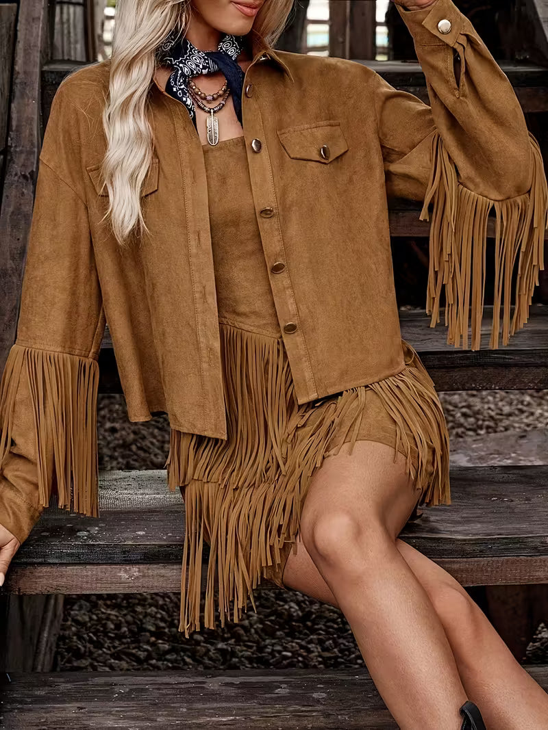 Fringe Dress with Jacket