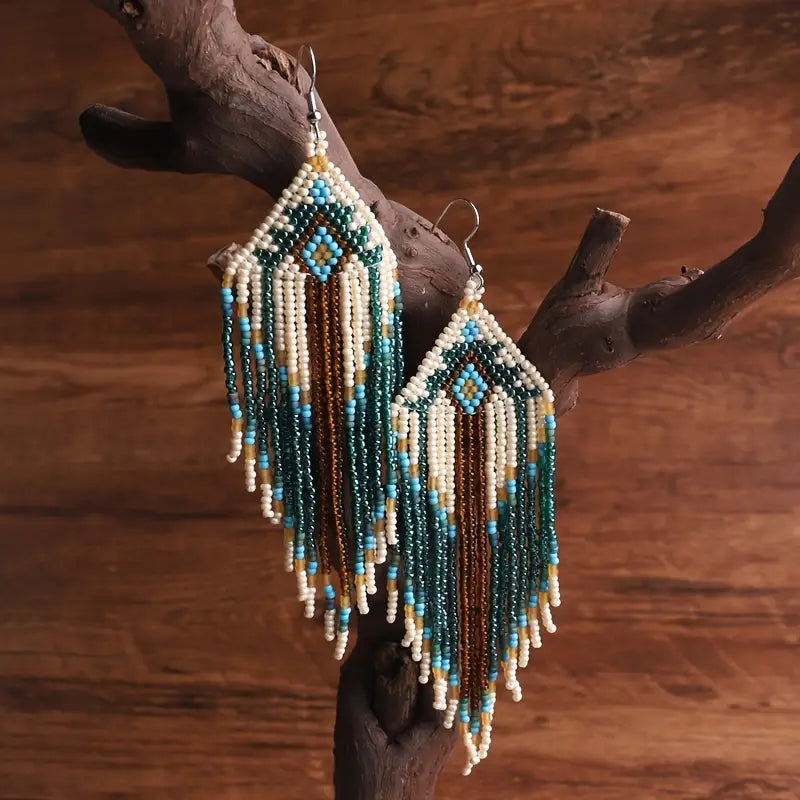 Stunning Hand Beaded Earrings
