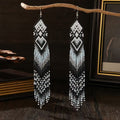 Handmade Beaded Tassel Earrings
