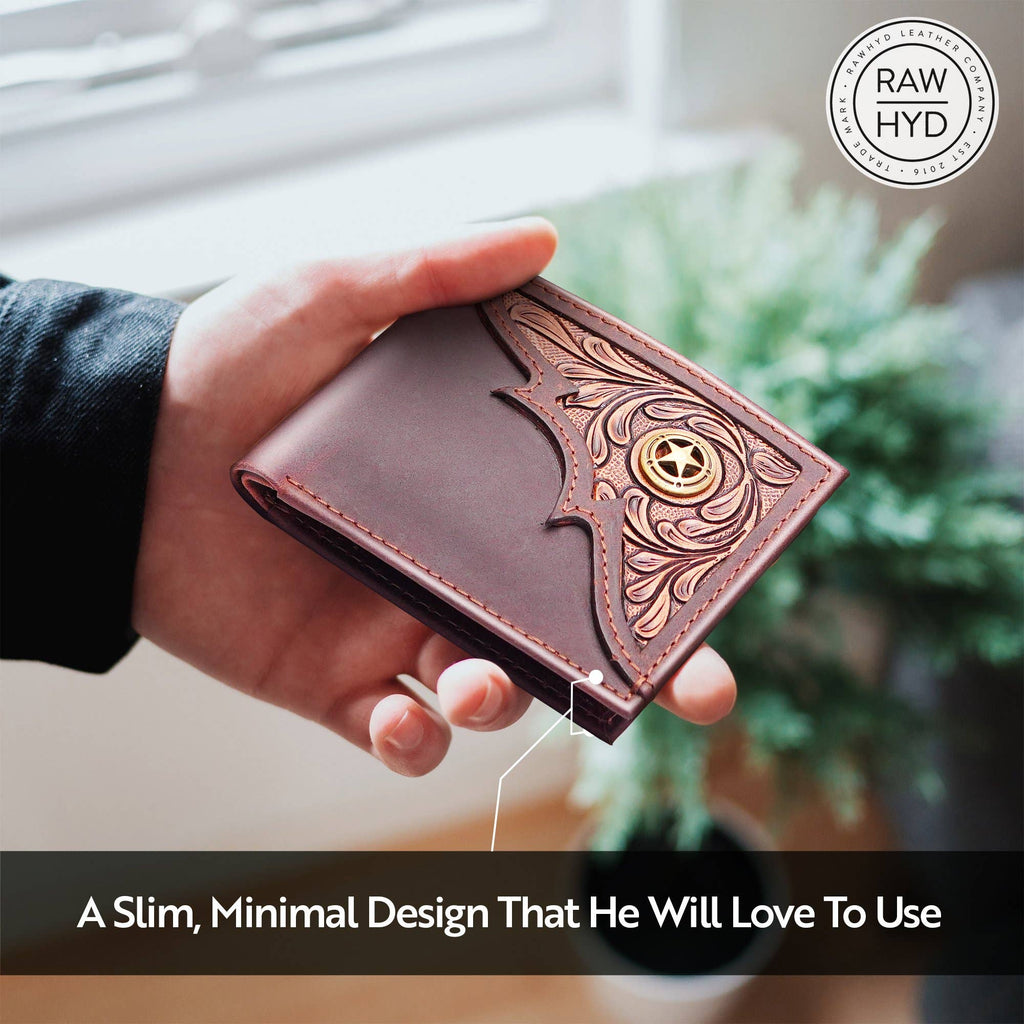 Tooled Leather & Concho Wallet