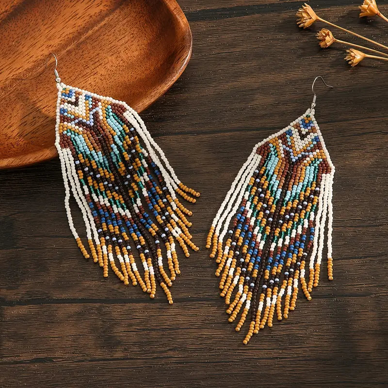 Stunning Hand Beaded Earrings