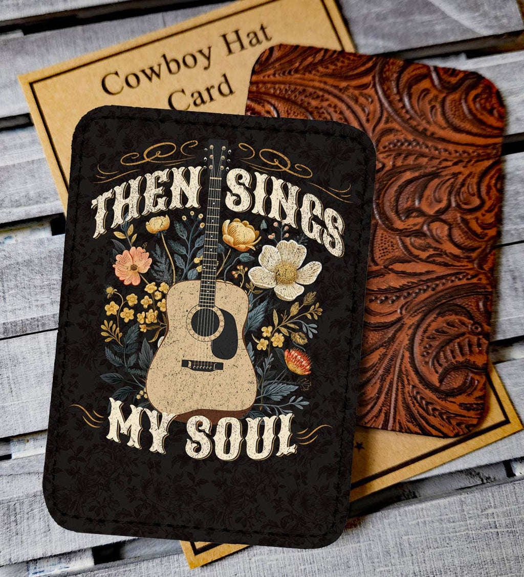 Then Sings My Soul Cowboy Hat Card - Hat Bar Accessory