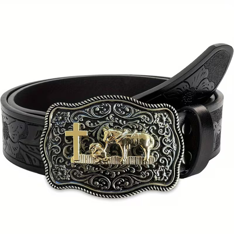 Western Style Belt w/Buckle