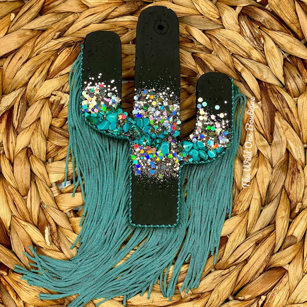Black Cactus Car Freshie