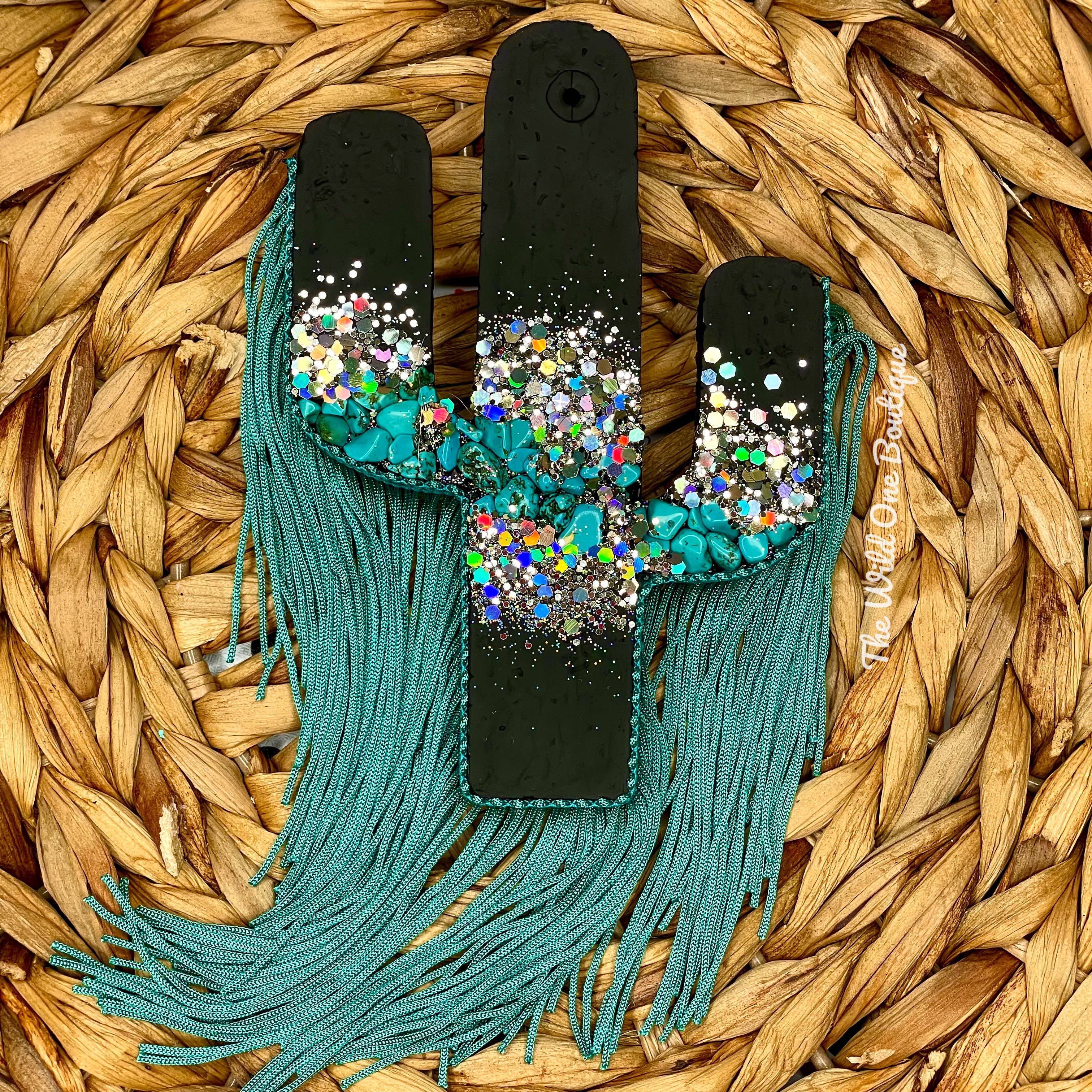 Black Cactus Car Freshie