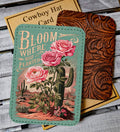 Bloom Where Planted Cowboy Hat Card - Hat Bar Accessory