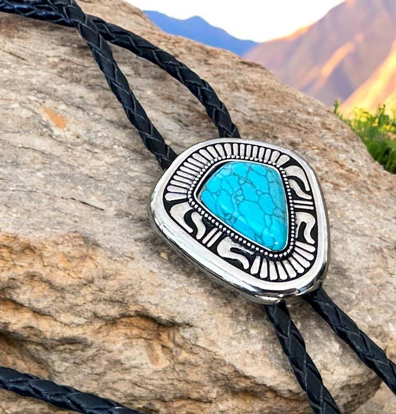Western TURQUOISE Bolo Tie