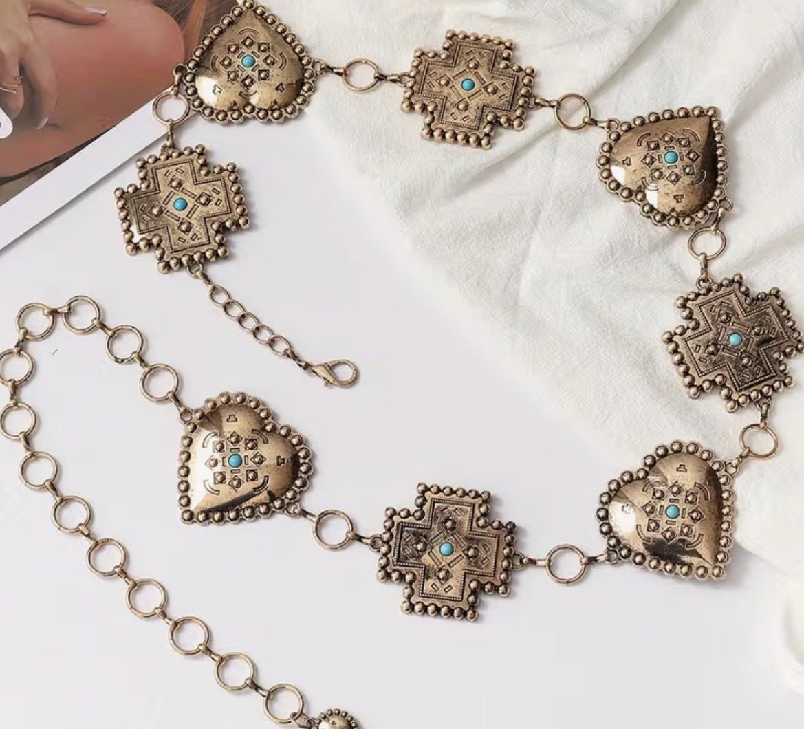 Cross and Heart Belt