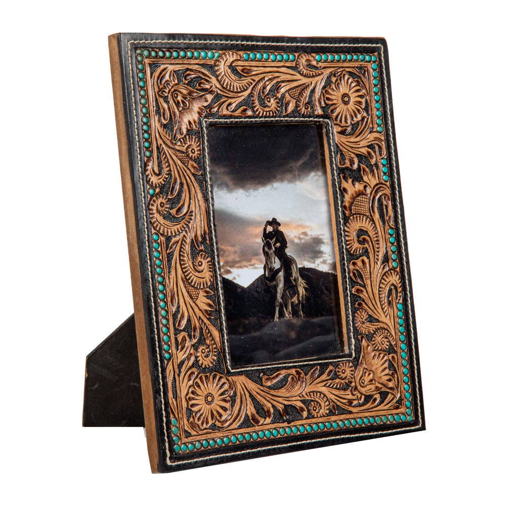 MYRA Hand-Tooled Photo Frame